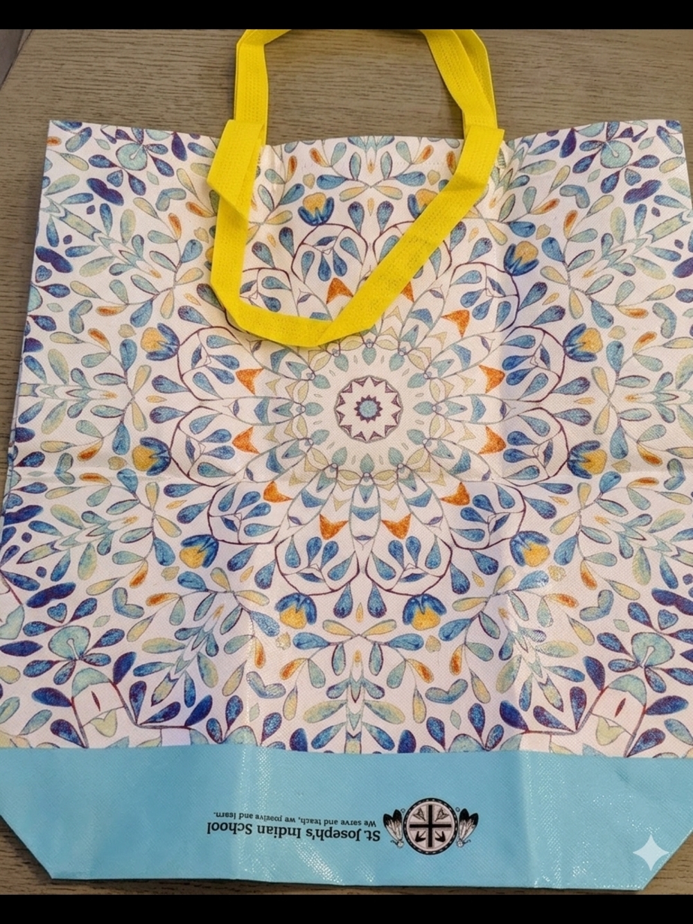 Three (3) Reusable Vinyl Large Tote Bags From St. Joseph's Indian School